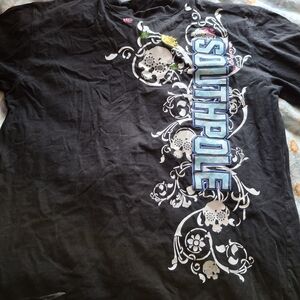 South Pole Black Graphic Men's Shirt